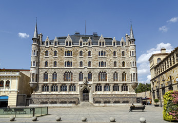 Fototapeta na wymiar Botines Palace in Leon, Castilla y Leon