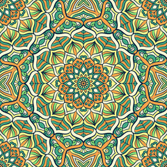 Ethnic floral seamless pattern
