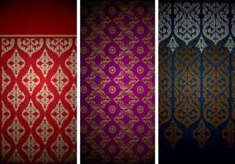 Set of Thai traditional art Design, Thai art pattern vector