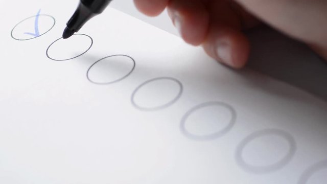 Checkliste wird abgehakt