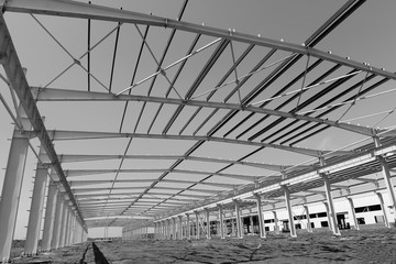 Steel structure workshop is under construction
