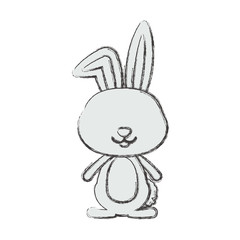 Rabbit cartoon icon. Animal cute adorable creature and friendly theme. Isolated design. Vector illustration