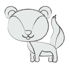 Squirrel cartoon icon. Animal cute adorable creature and friendly theme. Isolated design. Vector illustration