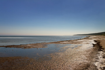 Coastline of the sea.