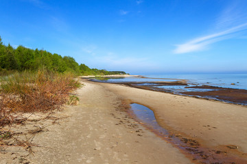 Coastline of the sea.