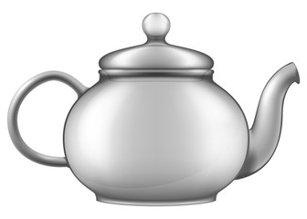 Empty glass teapot. Vector illustration.