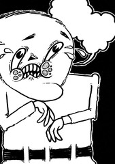 sketch comic painted persons