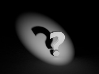 question mark. problem concept. 3d
