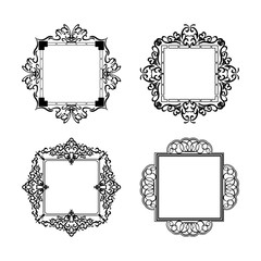 Flourish sign and classic border of logo.