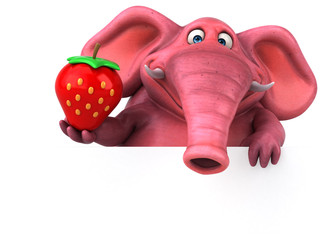 Pink elephant - 3D Illustration