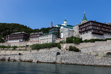 Russian St. Pantaleon Orthodox monastery at Mount Athos