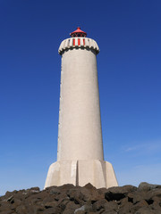 Der neue Leuchtturm von Akranes an der Westküste von Island