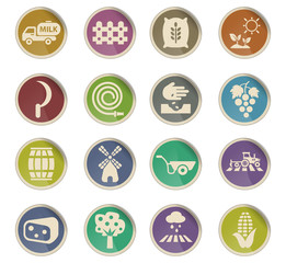 agricultural icon set