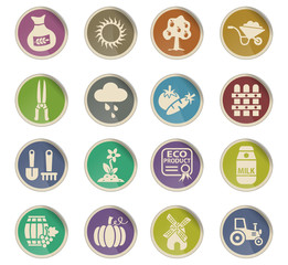 agriculture icon set