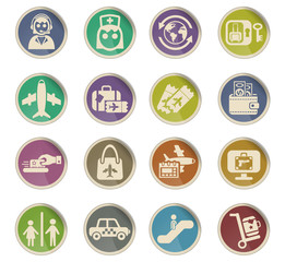airport icon set