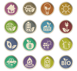 alternative energy icon set
