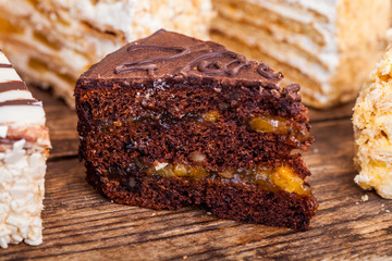 chocolate cake with chocolate icing