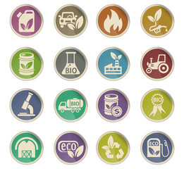 bio fuel icon set