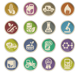 bio fuel icon set