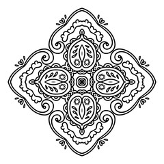 Ornate mandala round pattern.