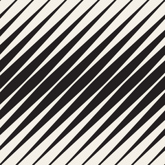 Vector Seamless Black and White Halftone Diagonal Stripes Pattern - 128045127