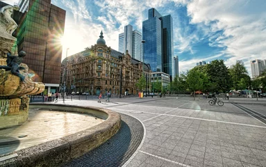 Architecture of Untermainanlage street  in Frankfurt am Maine in Germany © Roman Babakin