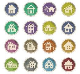 house type icon set
