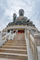 Big Buddha in Po Lin Monastery on Lantau Hong Kong