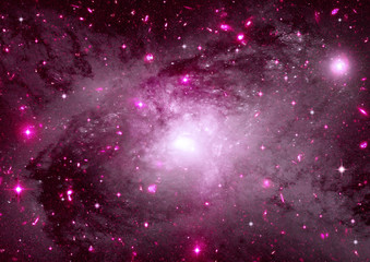 Stars, dust and gas nebula in a far galaxy