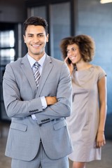 Good looking businessman posing