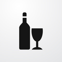 wine bottle icon illustration