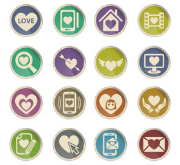 Fototapeta premium love icon set