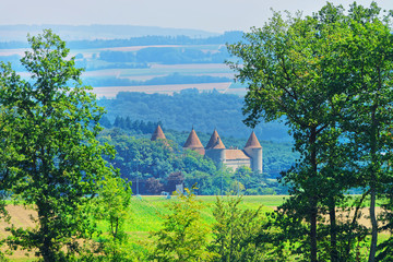 Naklejka premium Castle in Yverdon in Jura Nord Vaudois Vaud Switzerland