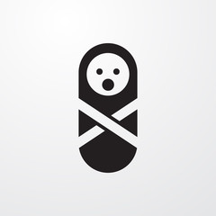 newborn child icon illustration