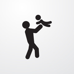 father with baby icon illustration