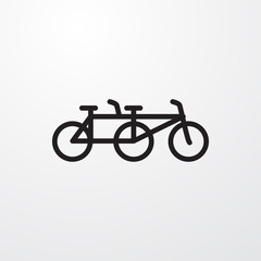 family bicycle icon illustration