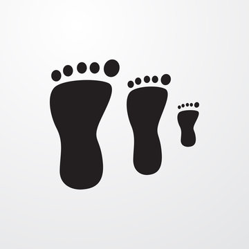 family footprint icon illustration