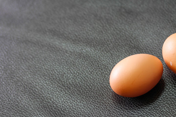 egg isolated on black background