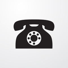 desk phone icon illustration