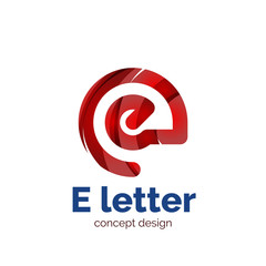 Vector letter concept logo template, abstract business icon