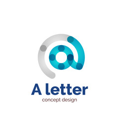 Obraz premium Vector modern minimalistic letter concept logo