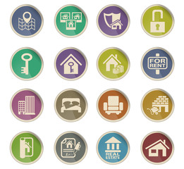Fototapeta premium real estate icon set