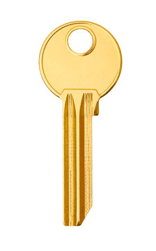 gold key isolated on white background