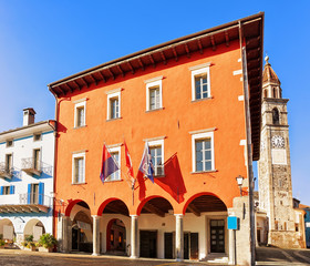 Church in Ascona of Ticino in Switzerland