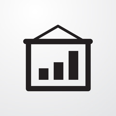 graph on board icon illustration