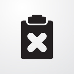 Obraz premium clipboard with cross icon illustration