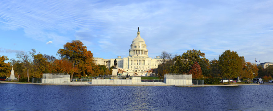Panoramic image of The Capitol Building in Washington DC, capital of the United States of America