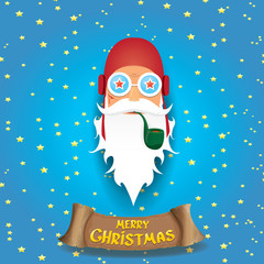 vector rock n roll santa claus