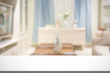 blur image of modern living room interior