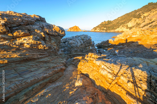 Argentario Isola Rossa Spiaggia Del Mar Morto Stock Photo